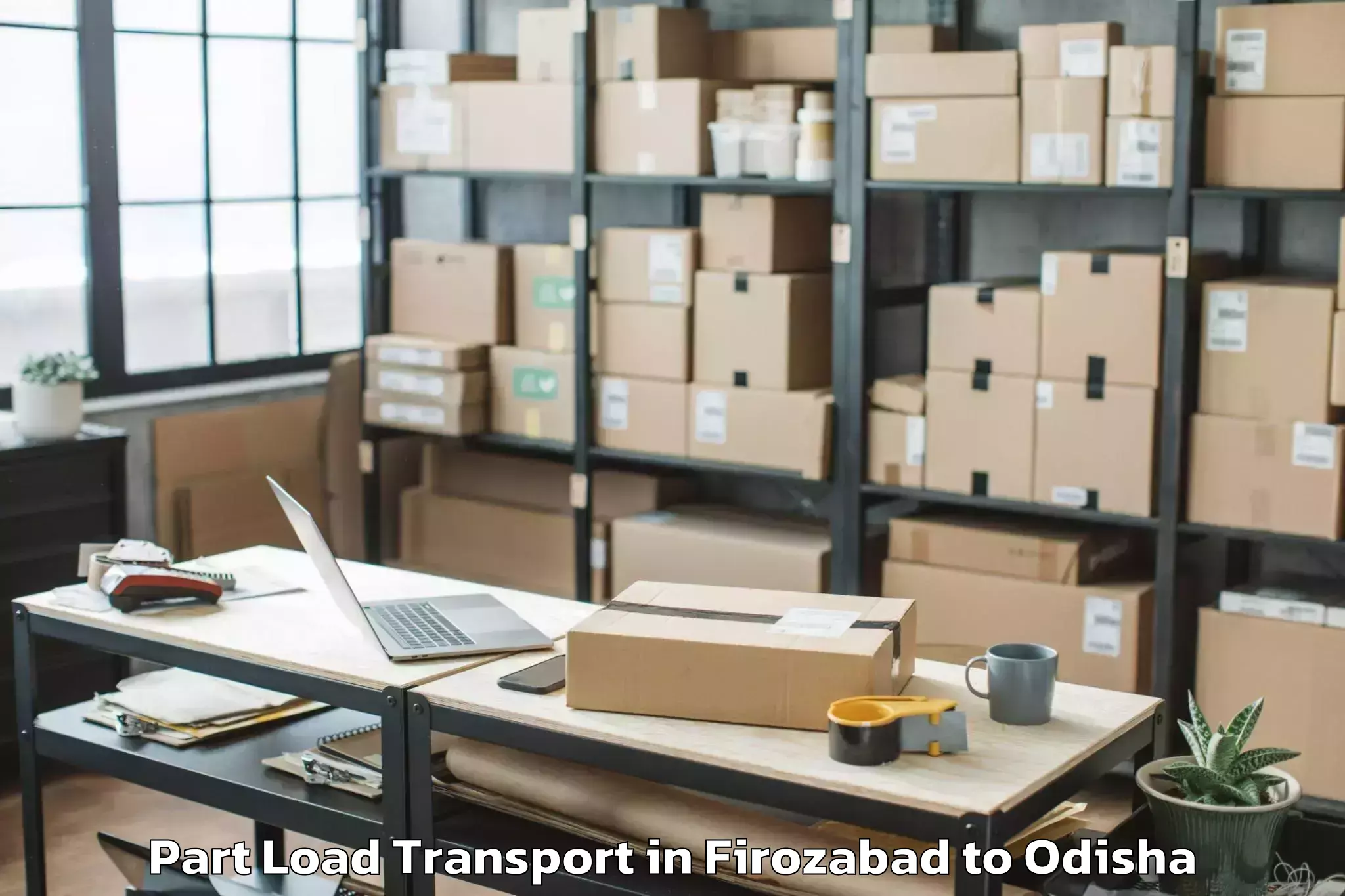 Reliable Firozabad to Bampada Part Load Transport